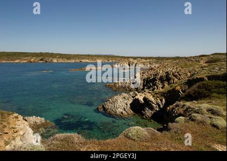 2022 avril 26 - Italie, Sardaigne, Sassari, Stintino, Baia di Coscia di Donna Banque D'Images