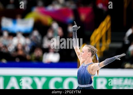 Janna JYRKINEN (fin), au cours du programme féminin Short, aux Championnats du monde de patinage artistique 2023 de l'UIP, à Saitama Super Arena, sur 22 mars 2023, à Saitama, au Japon. Credit: Raniero Corbelletti/AFLO/Alay Live News Banque D'Images