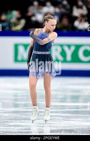 Janna JYRKINEN (fin), au cours du programme féminin Short, aux Championnats du monde de patinage artistique 2023 de l'UIP, à Saitama Super Arena, sur 22 mars 2023, à Saitama, au Japon. Credit: Raniero Corbelletti/AFLO/Alay Live News Banque D'Images