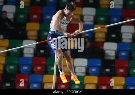 Thibaut COLLET de France Pole Vault qualifications hommes pendant les Championnats européens d'athlétisme en salle 2023 sur 4 mars 2023 à l'aréna Atakoy à Istanbul, Turquie - photo Laurent Lairys / DPPI Banque D'Images