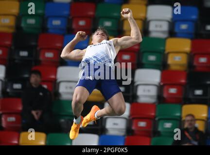 Thibaut COLLET de France Pole Vault qualifications hommes pendant les Championnats européens d'athlétisme en salle 2023 sur 4 mars 2023 à l'aréna Atakoy à Istanbul, Turquie - photo Laurent Lairys / DPPI Banque D'Images