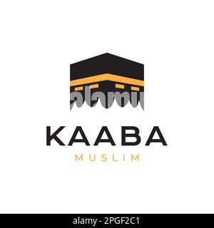 kaaba place dream musulman prier minimum logo design vecteur Illustration de Vecteur