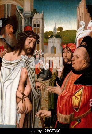 Christ montré au peuple par Jan Mostaert (c. 1475 – 1552/1553), huile sur bois, c. 1510-15 Banque D'Images