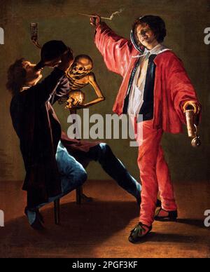 The Last Drop (The gay cavalier) par Judith Leyster, peintre néerlandaise de l'âge d'or (également Leijster; 1609-1660), huile sur toile, vers 1639 Banque D'Images