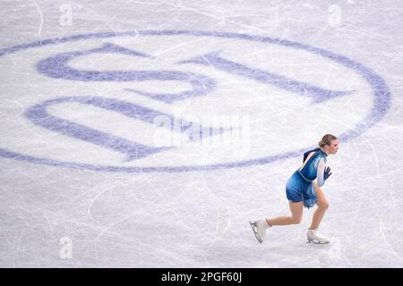 SAITAMA, JAPON - MARS 22: Linday van Zundert, des pays-Bas, participe au programme féminin Short lors des Championnats du monde de patinage artistique 2023 de l'UIP à Saitama Super Arena on 22 mars 2023 à Saitama, Japon (photo de l'Agence Pablo Morano/BSR) Banque D'Images