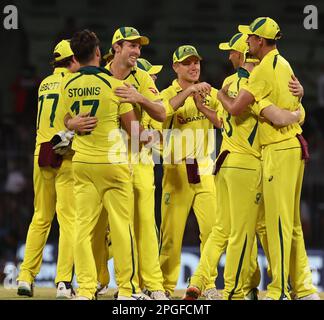 Chennai, Inde. 22nd mars 2023. 3rd ODI : Aus - Inde : l'Australie a gagné par 21 courses, après une grande lutte de l'Inde, au stade ma Chidambaram, Chennai. Credit: Seshadri SUKUMAR/Alamy Live News Banque D'Images