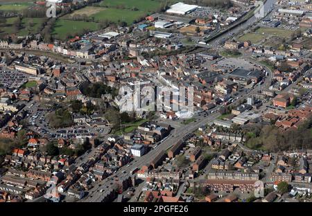 Vue aérienne de Wisbech, Royaume-Uni Banque D'Images