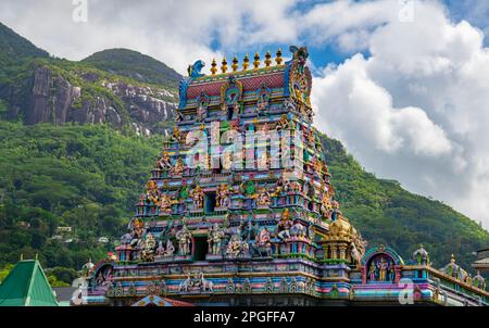 Arul Mihu Navasakthi Vinayagar Hindu Temple Victoria, Mahé, Seychelles Banque D'Images