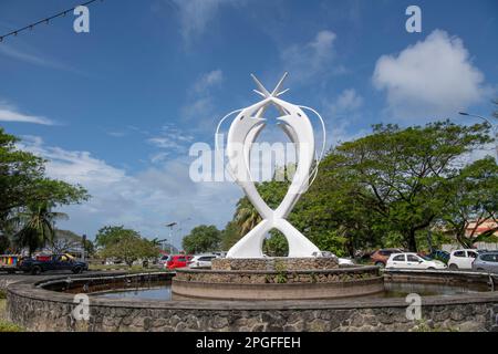 Unity Monument rond-point Victoria Mahé Seychelles Banque D'Images