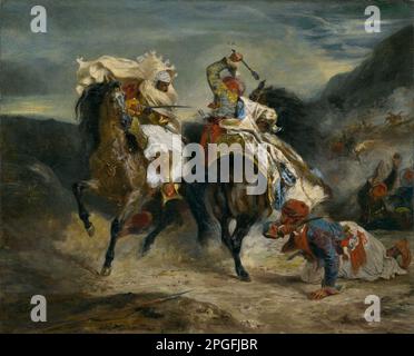 Le combat du Giaour et Hassan 1826 par Eugene Delacroix Banque D'Images