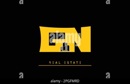 Lettres immobilières initiales Monogram logo GN , NG Illustration de Vecteur