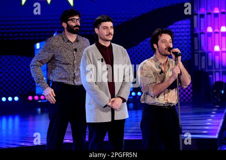 Milan, Italie. 22nd mars 2023. Milan - émission de télévision 'ce soir est Cattelan' - les pilules crédit: Agence de photo indépendante/Alamy Live News Banque D'Images