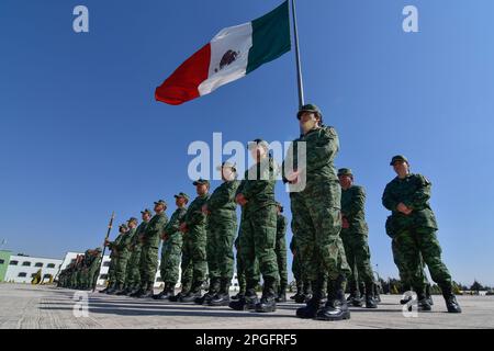 22 mars 2023, RayÃ³n, Mexique : l'armée mexicaine de la zone militaire 22nd a détruit 288 armes légères, 93 armes longues, 3472 munitions et 102 magazines, qui provenaient de saisies par le crime organisé et avaient été mis à la disposition du Ministère de la défense nationale. Sur 22 mars 2023 à RayÃ³n, México. (Credit image: © Arturo Hernandez/eyepix via ZUMA Press Wire) USAGE ÉDITORIAL SEULEMENT! Non destiné À un usage commercial ! Banque D'Images