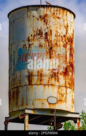 La tour d'eau de la scierie CumBEST se trouve dans la communauté rurale de CumBEST Bluff, sur la Mississippi Highway 63, 20 mars 2023, à Moss point, Mississippi. Banque D'Images