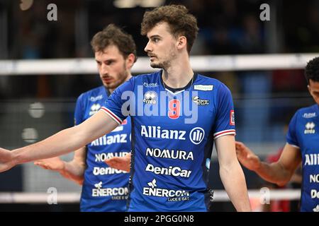 Milan, Italie. 22nd mars 2023. Patry Jean d'Allianz Power Volley Milano pendant le Volleyball Championnat italien de superligue Serie A Men Jouez - Allianz Power Volley Milano contre Sir Safety Volley Pérouse, sur 22 mars 2023, à Allianz Cloud, Milan, Italie crédit: Tiziano Ballabio crédit: Tiziano Ballabio/Alay Live News Banque D'Images