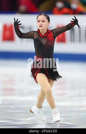 Saitama, Japon. 22nd mars 2023. Rinka Watanabe (JPN) patinage artistique : Championnats du monde de patinage artistique de l'UIP 2023 Programme court pour les femmes au Saitama Super Arena de Saitama, Japon . Credit: YUTAKA/AFLO SPORT/Alay Live News Banque D'Images