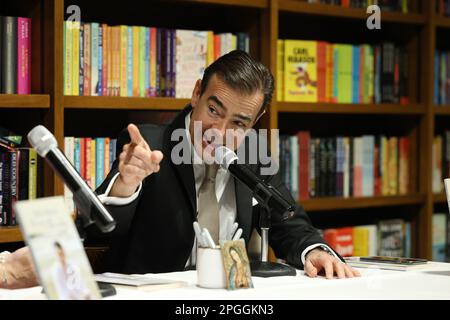 Miami, États-Unis d'Amérique. 22nd mars 2023. CORAL GABLES -FL - MARS 22: Toño Mauri est vu pendant la présentation de livre de Toño Mauri à Livres et Livres sur 22 mars 2023 à Coral Gables, Floride. (Photo par Alberto E. Tamargo/Sipa USA) crédit: SIPA USA/Alay Live News Banque D'Images