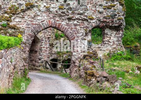 Château de Hohnstein ruine Neustadt im Harz Banque D'Images