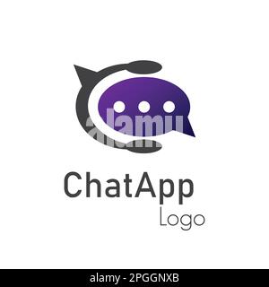 Logo de l'application de discussion. Illustration de Vecteur