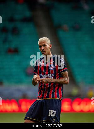 Salvador, Brésil. 23rd mars 2023. BA - Salvador - 03/22/2023 - COPA DO NORDESTE 2023, BAHIA X CRB - Arthur salles, un joueur de Bahia, célèbre son but avec des joueurs de son équipe lors d'un match contre CRB au stade Arena fonte Nova pour le championnat Copa do Nordeste 2023. Photo : Jhony Pinho/AGIF/Sipa USA crédit: SIPA USA/Alay Live News Banque D'Images