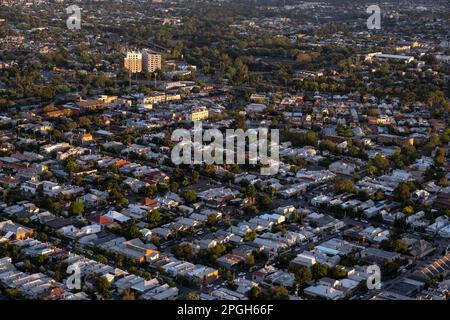 Vue aérienne de la banlieue de Melbourne à Victoria, Australie Banque D'Images