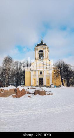 Vue sur la cathédrale Saint-Pierre-et-Paul. Église luthérienne de Vyborg, Russie. Photo de haute qualité Banque D'Images