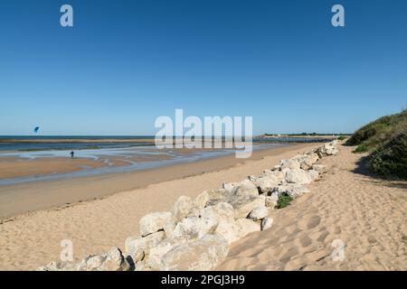 Île d'Oléron (Charente-Maritime, France). La plage de Remigeasse à Dolus d'Oléron Banque D'Images