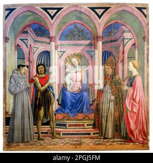 Domenico Veneziano, retable de Sainte-Lucie de' Magnoli, peinture en fresque transférée sur toile, 1445-1447 Banque D'Images