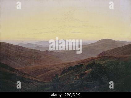 Montagnes géantes (Riesengebirge) / avant le lever du soleil dans les montagnes entre 1830 et 1835 par Caspar David Friedrich Banque D'Images