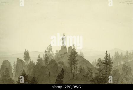 Statue de la Madonna dans les montagnes 1804 par Caspar David Friedrich Banque D'Images