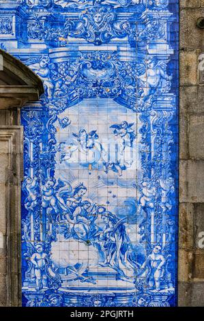 Chapelle des âmes de Saint Catarina à Porto, Portugal. Banque D'Images