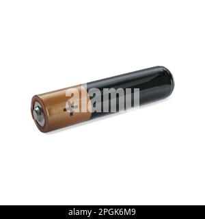 Nouvelle pile AAA isolée sur blanc. Cellule sèche Banque D'Images