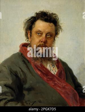 Portrait de M. P. Musorgsky 1881 par Ilya Repin Banque D'Images