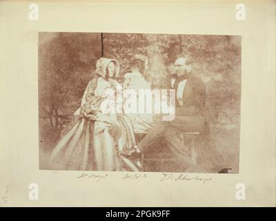 Un portrait de groupe avec M. et Mme Adair Craigie, Mme James Brewster et Sir David Brewster vers 1847 par John Adamson Banque D'Images