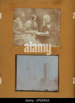 L'East Gable de St. Cathédrale d'Andrews et St. Tour Regulus du Nord-Ouest 1842 par John Adamson Banque D'Images