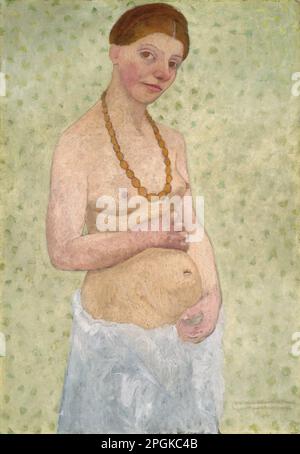 Autoportrait de l'anniversaire de mariage 6th 1906 par Paula Modersohn-Becker Banque D'Images