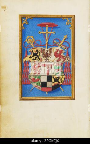 Blason du Cardinal Albrecht von Brandenburg vers 1525 - 1530 par Simon Bening Banque D'Images