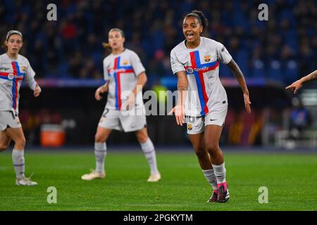 Rome, Italie. 21st mars 2023. Geyse du FC Barcelona pendant les quarts de finale, Ligue des champions des femmes de l'UEFA à 1st pieds entre A.S. Rome et FC Barcelone sur 21 mars 2023 au Stadio Olimpico à Rome. (Photo de Domenico Cippitelli/Pacific Press) Credit: Pacific Press Media production Corp./Alay Live News Banque D'Images