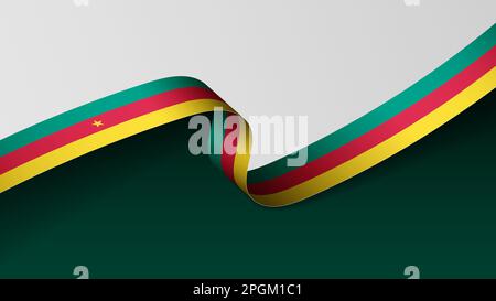 Cameroun ruban drapeau arrière-plan. Élément d'impact pour l'utilisation que vous voulez en faire. Illustration de Vecteur