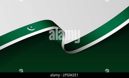 Pakistan ruban drapeau arrière-plan. Élément d'impact pour l'utilisation que vous voulez en faire. Illustration de Vecteur