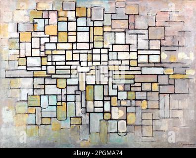 Composition no II par Piet Mondrian (Mondriaan) (1872-1944), huile sur toile, 1913 Banque D'Images