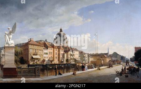 Gaertner Eduard - vue de l'arrière des maisons du Schlossfreiheit Berlin - Ecole allemande - 19th et début 20th siècle - Gaertner Eduard - Ansicht Der Rückfront Der HÃ¤utilisateur an Der Schlossfreiheit Berlin - Ecole allemande - 19th et début 20th siècle Banque D'Images