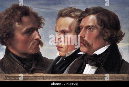 Hubner Julius - Carl Friedrich Lessing Carl Sohn et Theodor Hildebrandt - Ecole allemande - 19th et début 20th siècle - Hubner Julius - Carl Friedrich Lessing Carl Sohn et Theodor Hildebrandt - Ecole allemande - 19th et début 20th siècle Banque D'Images