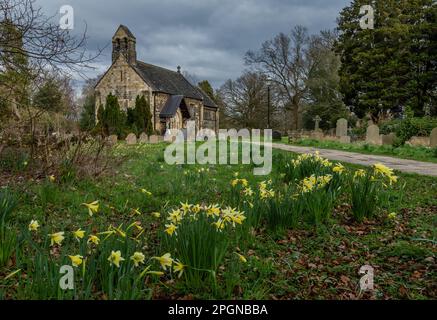 Adel Parish Church of St John the Baptist, Leeds. Banque D'Images