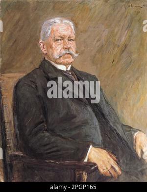 Liebermann Max - Portrait de Paul Von Hindenburg - École allemande - 19th siècle - Liebermann Max - Portret Van Paul Von Hindenburg - École allemande - 19th siècle Banque D'Images