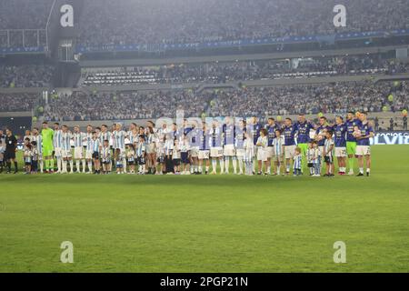 Ciudad Autonoma de Buenos Aires, Argentine, 24, mars 2023. Équipe nationale Argentine pendant le match entre l'équipe nationale Argentine contre l'équipe nationale Panamá, match amical . Crédit: Fabideciria. Banque D'Images