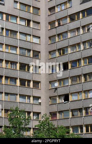 Maison préfabriquée, Hafenplatz, Kreuzberg, Berlin, Allemagne Banque D'Images