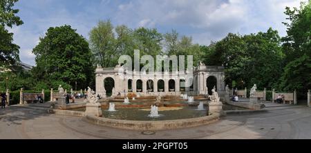 Fontaine de conte de fées, Volkspark, Friedrichshain, Berlin, Allemagne Banque D'Images