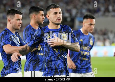 23 mars 2023, ville de Buenos Aires, ville de Buenos Aires, Argentine: INT. SPORTS.- LEANDRO PAREDES de l'équipe Argentine pendant le match de football amical contre Panama, à Buenos Aires, Argentine, 23 mars 2023 (Credit image: © Julieta Ferrario/ZUMA Press Wire) USAGE ÉDITORIAL SEULEMENT! Non destiné À un usage commercial ! Banque D'Images