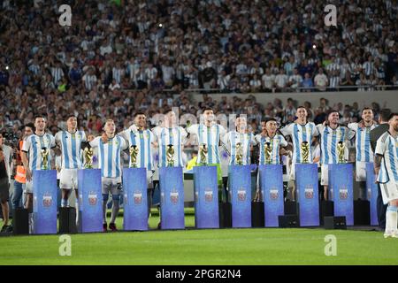 23 mars 2023, ville de Buenos Aires, ville de Buenos Aires, Argentine: INT. SPORTS.- équipe Argentine pendant le match de football amical contre Panama, à Buenos Aires, Argentine, 23 mars 2023 (Credit image: © Julieta Ferrario/ZUMA Press Wire) USAGE ÉDITORIAL SEULEMENT! Non destiné À un usage commercial ! Banque D'Images